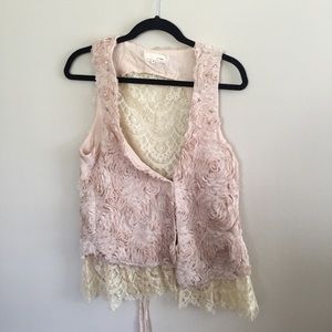 A’Reve Lace and Rosette Vest